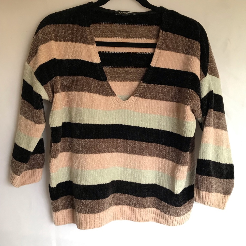 Dreamer Boho Cozy Knit Stripped Sweater - Picture 4 of 8